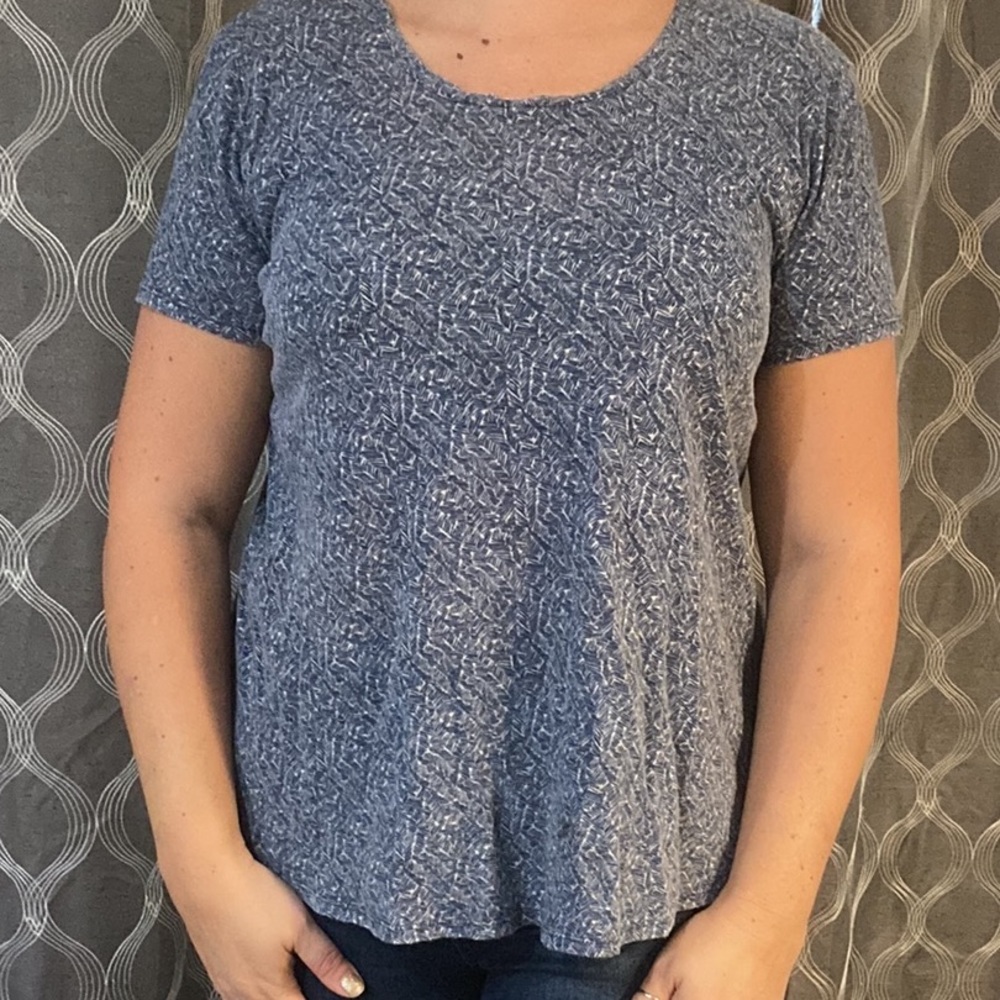Jockey short sleeve blue patterned tee. Size XL